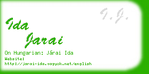 ida jarai business card